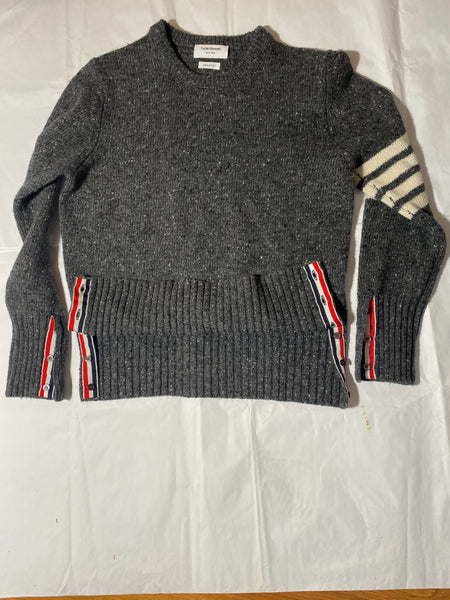 Thom Browne 4-Bar raglan-sleeve jumpe Size: 4