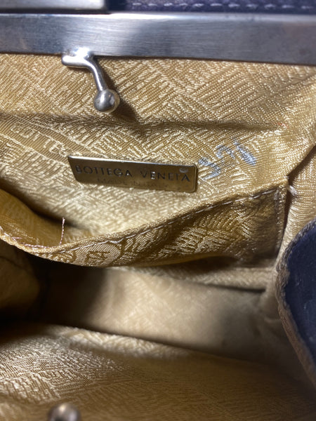 Vintage Bottega Veneta suede mini handbag