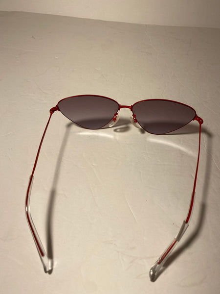 BALENCIAGA Cat Eye Logo Red Sunglasses