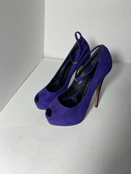 Giuseppe Zanotti Purple Suede Pumps Sz 39.5