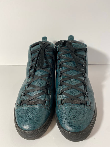 Balenciaga Men's High-Top Leather Sneakers Size: EUR 44/US 11