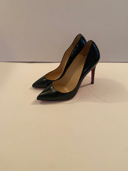 Christian Louboutin So Kate Patent Pointed-Toe Red Sole Pump Size 37