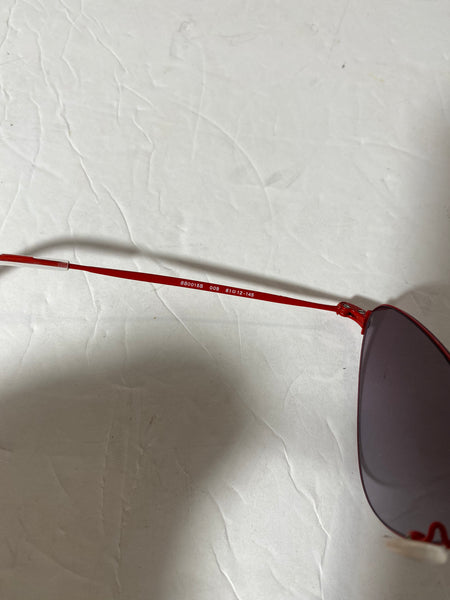 BALENCIAGA Cat Eye Logo Red Sunglasses