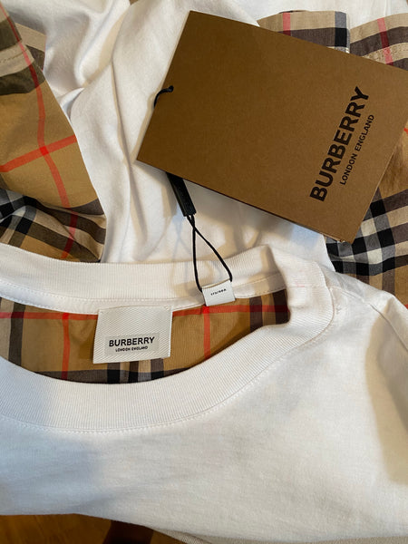 Burberry T-Shirt with Check Sleeves