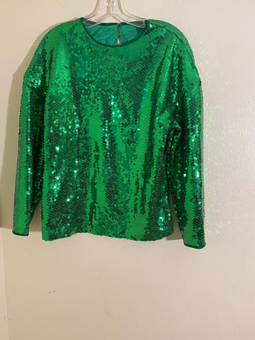 Sequin Detail Round Neck Top