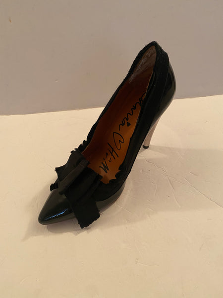 Lanvin for H&M Patent Leather Bow Heels Sz: 39/9