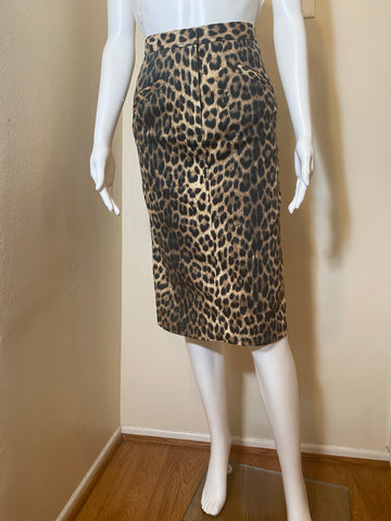 Moschino Leopard-Print Skirt