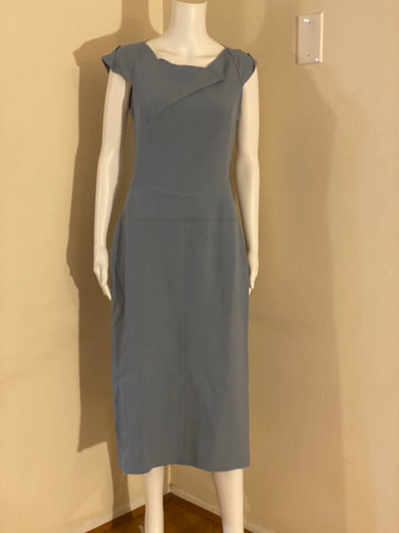 Roland Mouret Blue Embellished Neck Dress US : 8