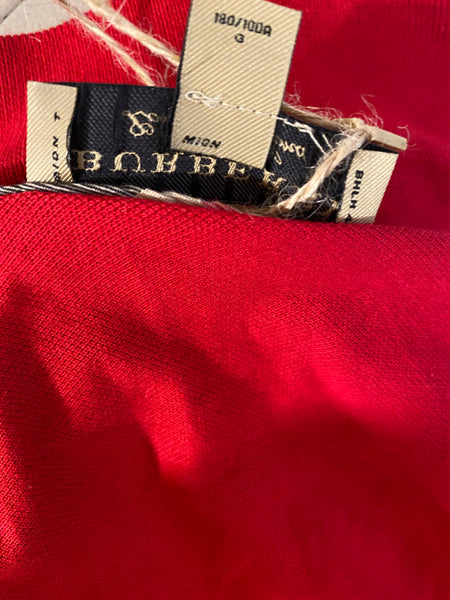 Burberry Men’s Red Polo Shirt Sz L