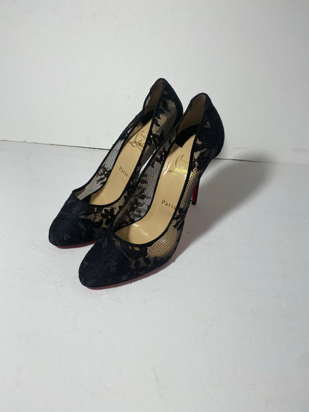 CHRISTIAN LOUBOUTIN Lace Pattern Pumps Size: 40.5