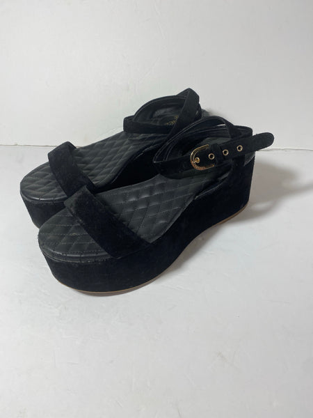 Chanel Suede Platform Sandals Size: 40