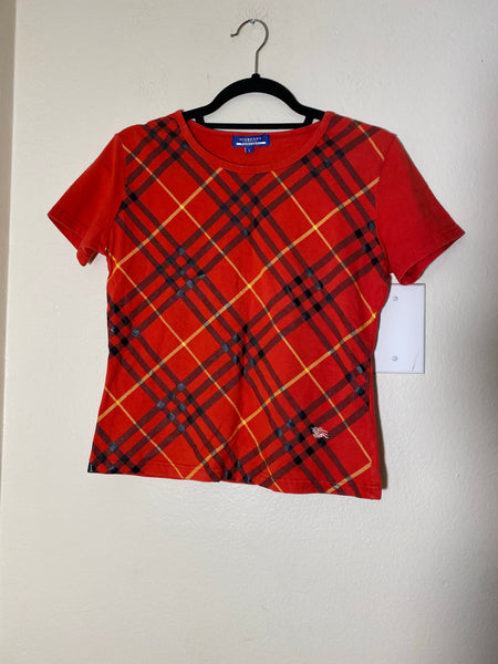 Burberry Red Check Tee Shirt