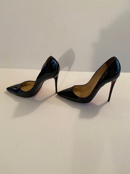 CHRISTIAN LOUBOUTIN Black Patent pigalles Heels