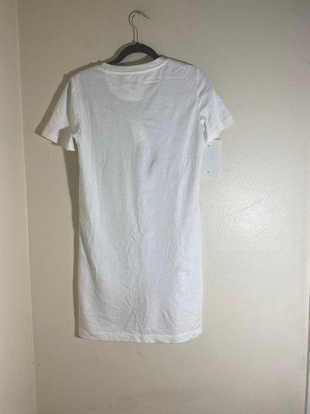 tory burch logo lace t-shirt dress Tory Burch Logo Lace T-Shirt Dress In New Ivory - 30% Off