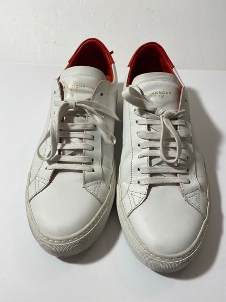 GIVENCHY White & Red Sneakers Size: 44 US 11