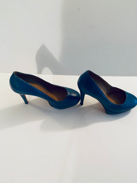 Barney’s New York Leather Heels Platform Pumps Size: EUR 40.5/US 9