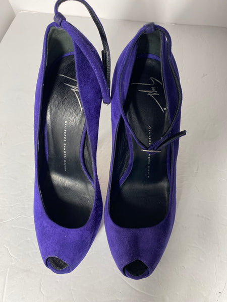 Giuseppe Zanotti Purple Suede Pumps Sz 39.5