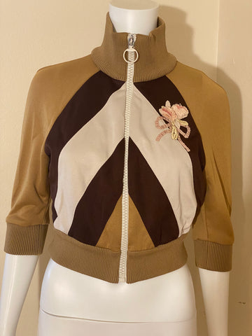 Gucci High Neck Multicolored Jacket Size: M