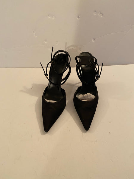 Gucci Black Satin Pumps