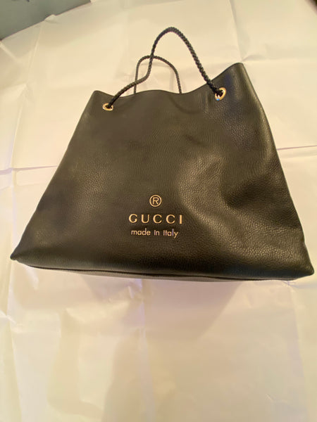 Gucci Black Leather Tote