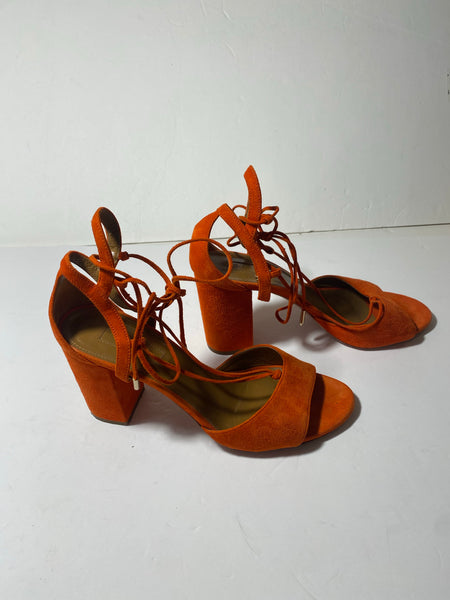 Aquazzura Suede T-Strap Sandals Size: 39 US 9