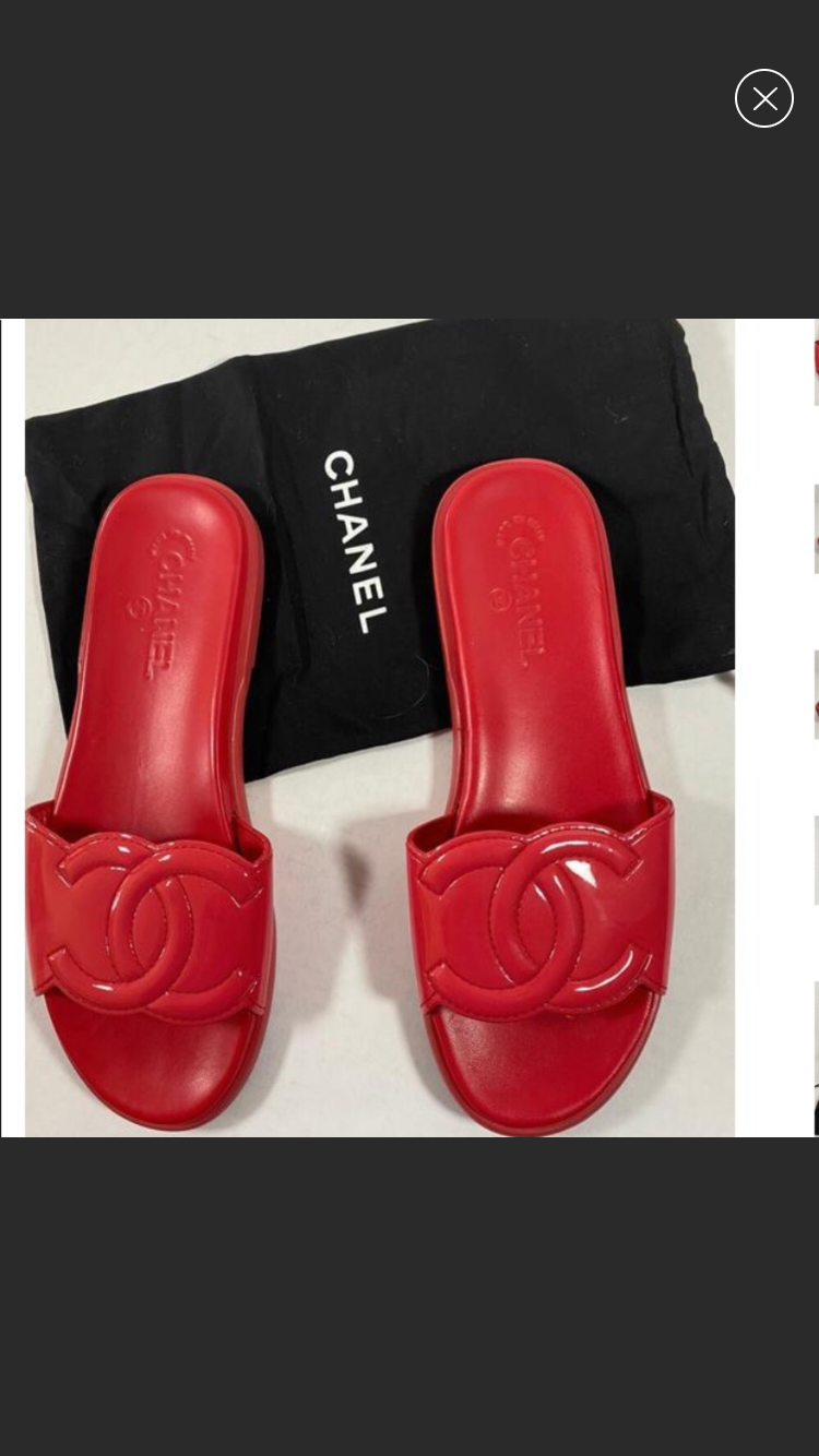 Chanel  Patent Calfskin Sandal.