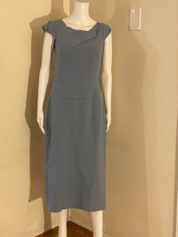 Roland Mouret Blue Embellished Neck Dress US : 8