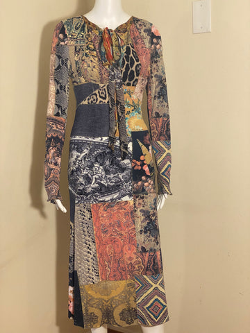 Roberto Cavalli Floral Midi Dress Size: S/6