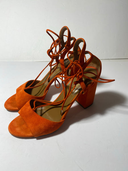 Aquazzura Suede T-Strap Sandals Size: 39 US 9