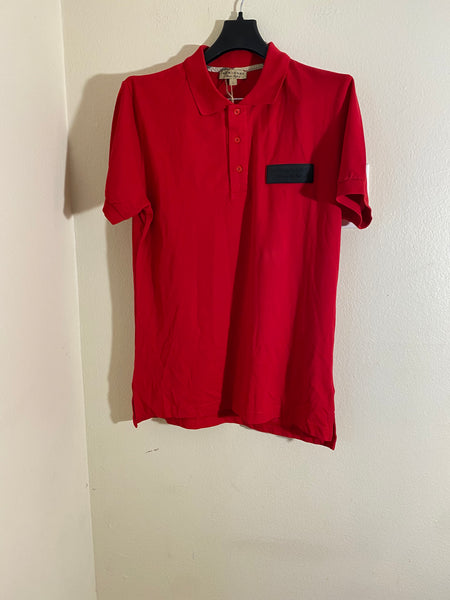 Burberry Men’s Red Polo Shirt Sz L