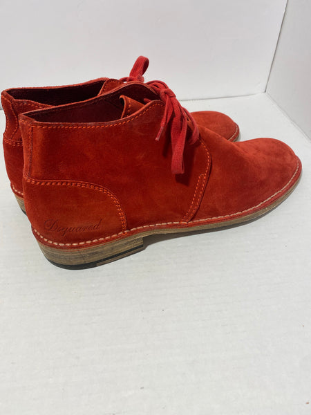 DSquared² Men's Red Ankle Boots Size: 44 US: 11