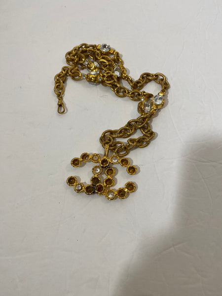 Chanel CC Drop Crystal Necklace