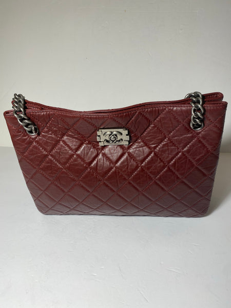 Chanel Boy Burgundy Tote