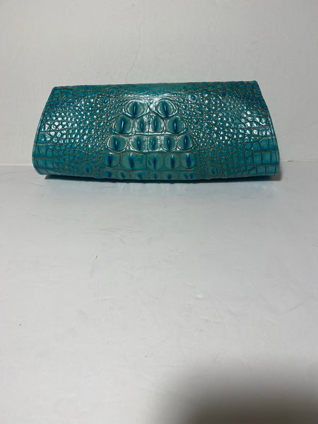 JALDA Crocodile-Embossed Clutch