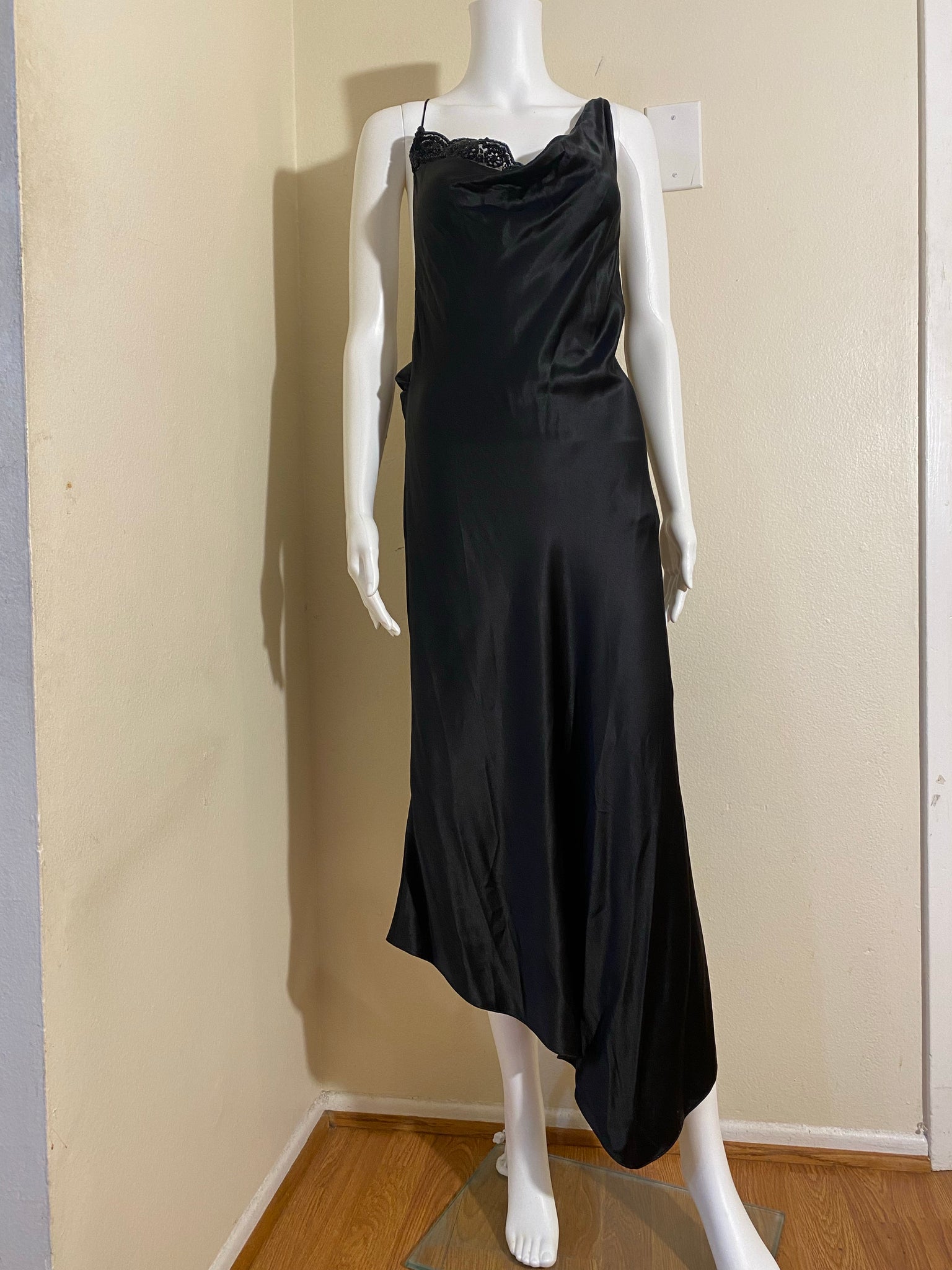 Altuzarra Women's Black Silk Slip Dress Size:38