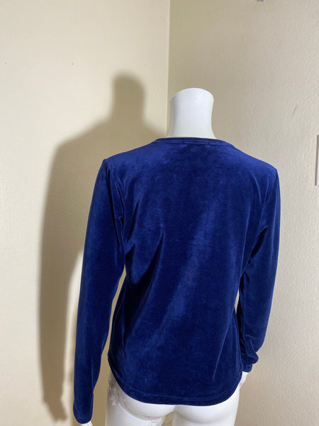 Burberry velvet blue Top Size: L