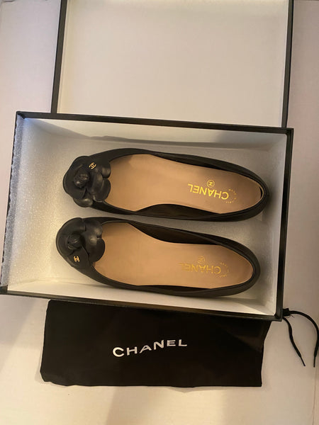 Chanel Black Camelia Flower Ballet