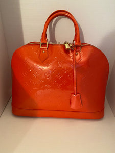 Louis Vuitton 0range Patent Leather Bag