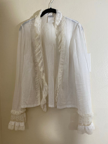 Chanel White Long Sleeves Shirt Size 40