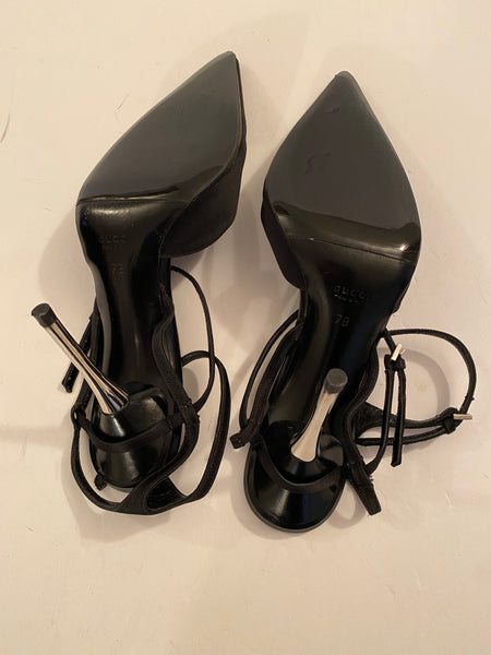 Gucci Black Satin Pumps