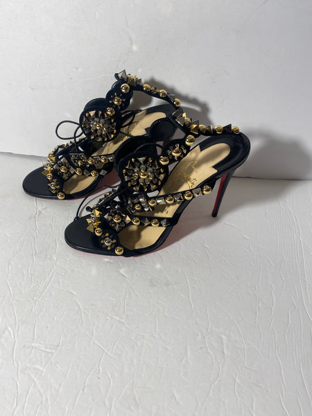 Christian Louboutin Black Gladiator Sandal Sz: 39.5/9