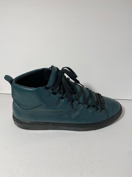 Balenciaga Men's High-Top Leather Sneakers Size: EUR 44/US 11