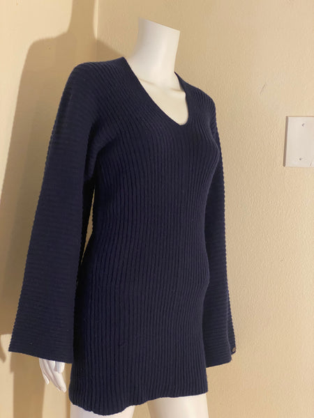 Chanel Dark Blue Long Sleeves Sweater Sz: 34