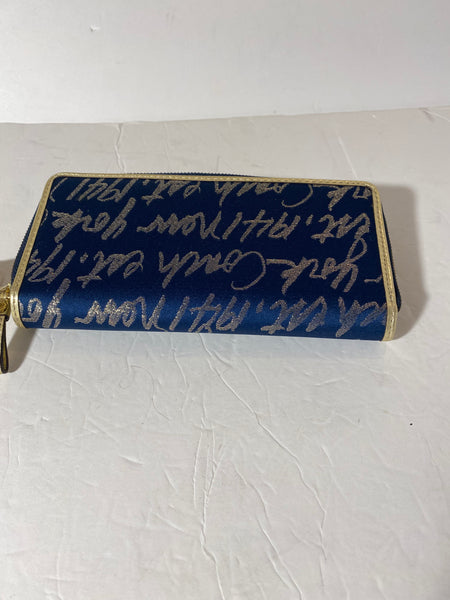 Coach Blue And Gold "NEW YORK" Wallet