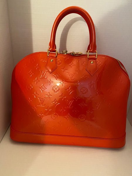 Louis Vuitton 0range Patent Leather Bag