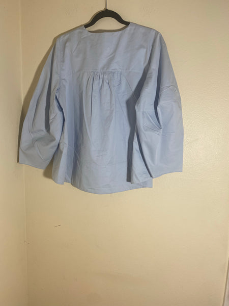 Tibi Shirt Sculpted Sleeve Blouse Size: 8