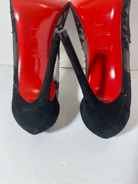 CHRISTIAN LOUBOUTIN Lace Pattern Pumps Size: 40.5