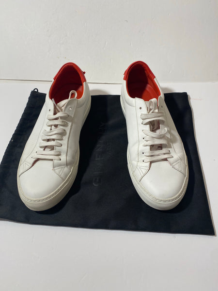 GIVENCHY White & Red Sneakers Size: 44 US 11