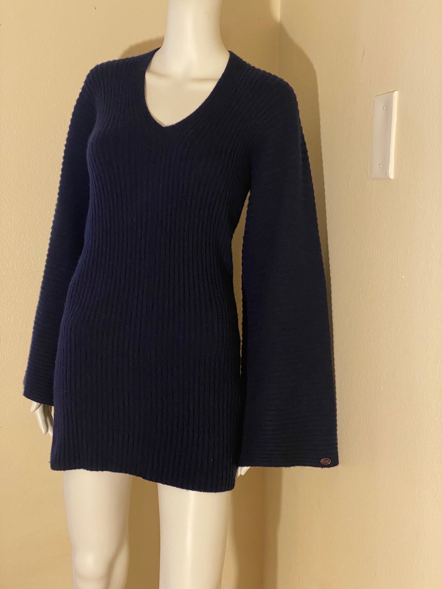 Chanel Dark Blue Long Sleeves Sweater Sz: 34