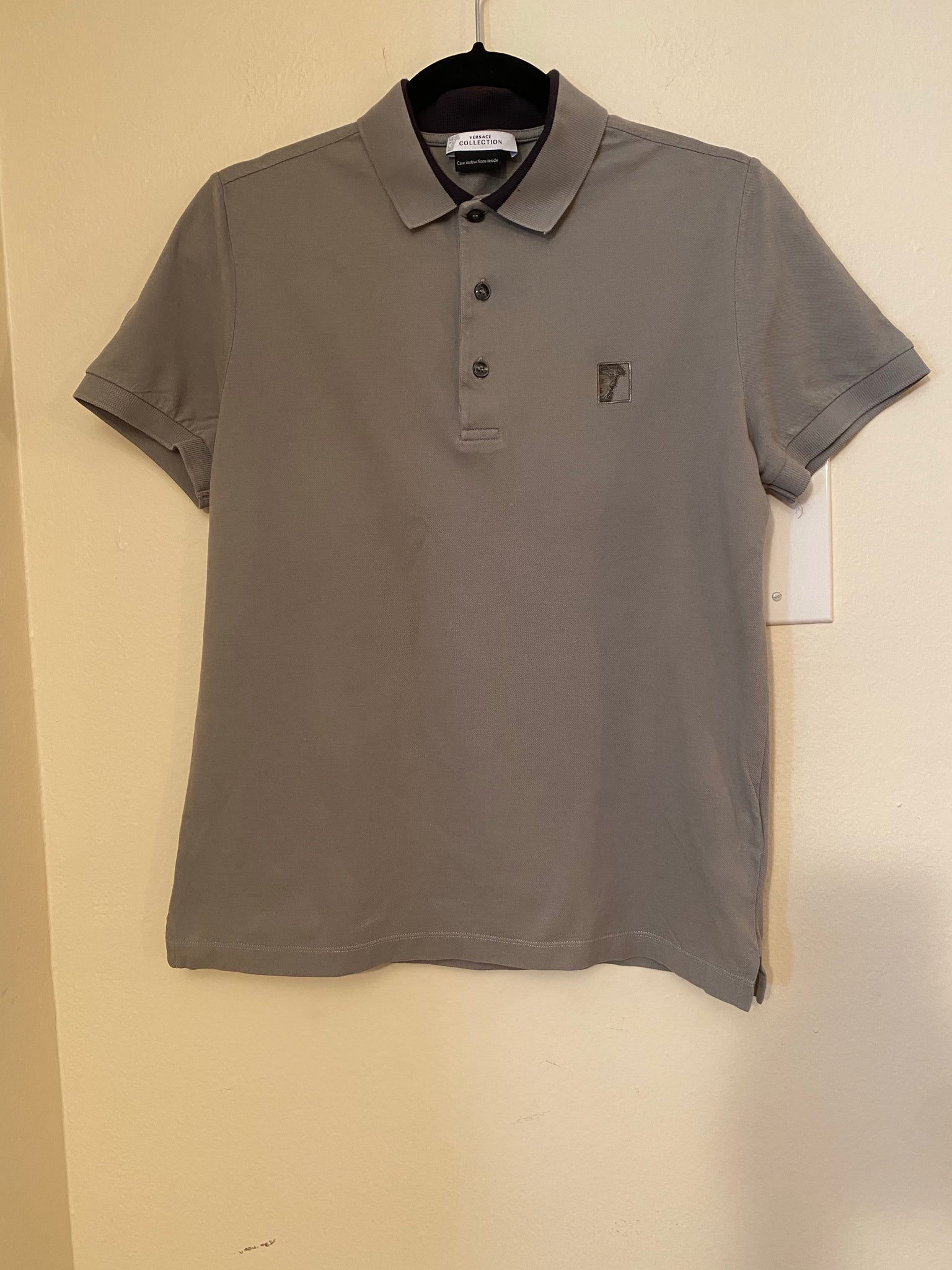 VERSACE Collection Grey Polo Shirt